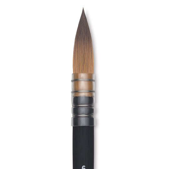 Princeton; Princeton Aqua Elite Series 4850 Synthetic Brush - Quill, Size 6, Short Handle; Category:Specialty; Image:1